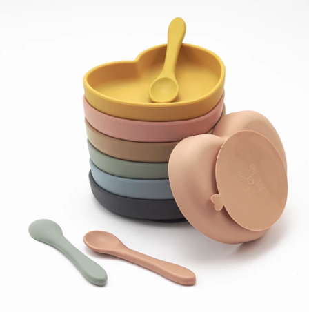 Silicone Heart Suction Plate & Spoon image 0