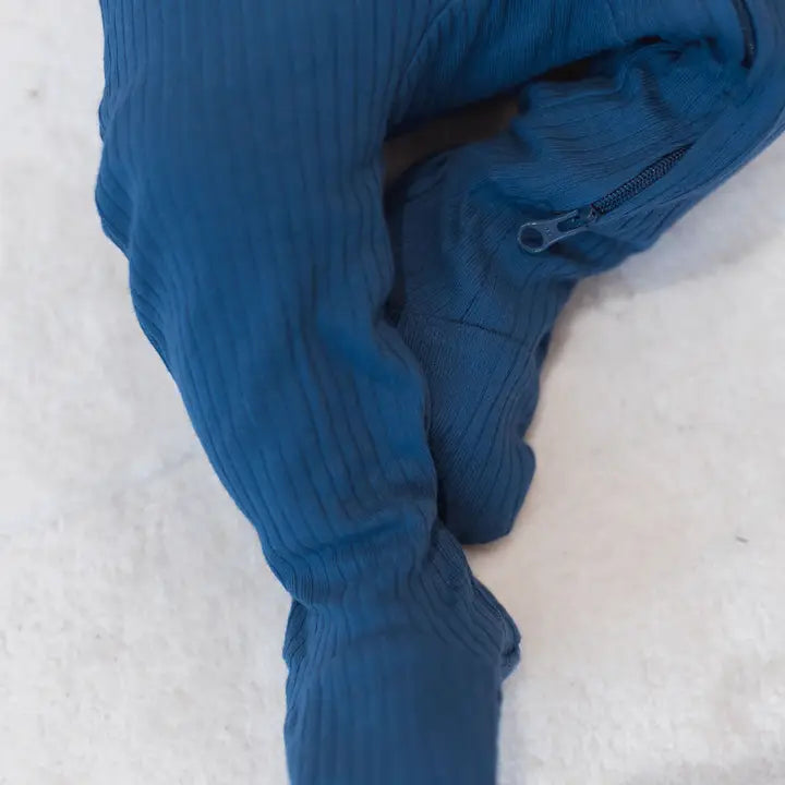 Ribbed Footie - Navy image 1