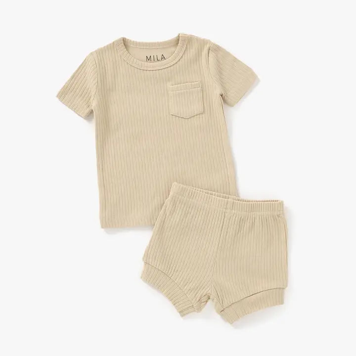 Ribbed Short Set - Honey image 0